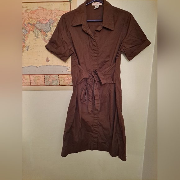 Becky & Max size 10 brown tie waist dress - Picture 1 of 2